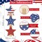4th of July Stars Door Sign Decorations, Patriotic Star Glitter Wooden Signs Red White Blue Independence Day Wreath with Burlap, Memorial Day Door Hanger for Porch Wall Home Decor 3 Plaques